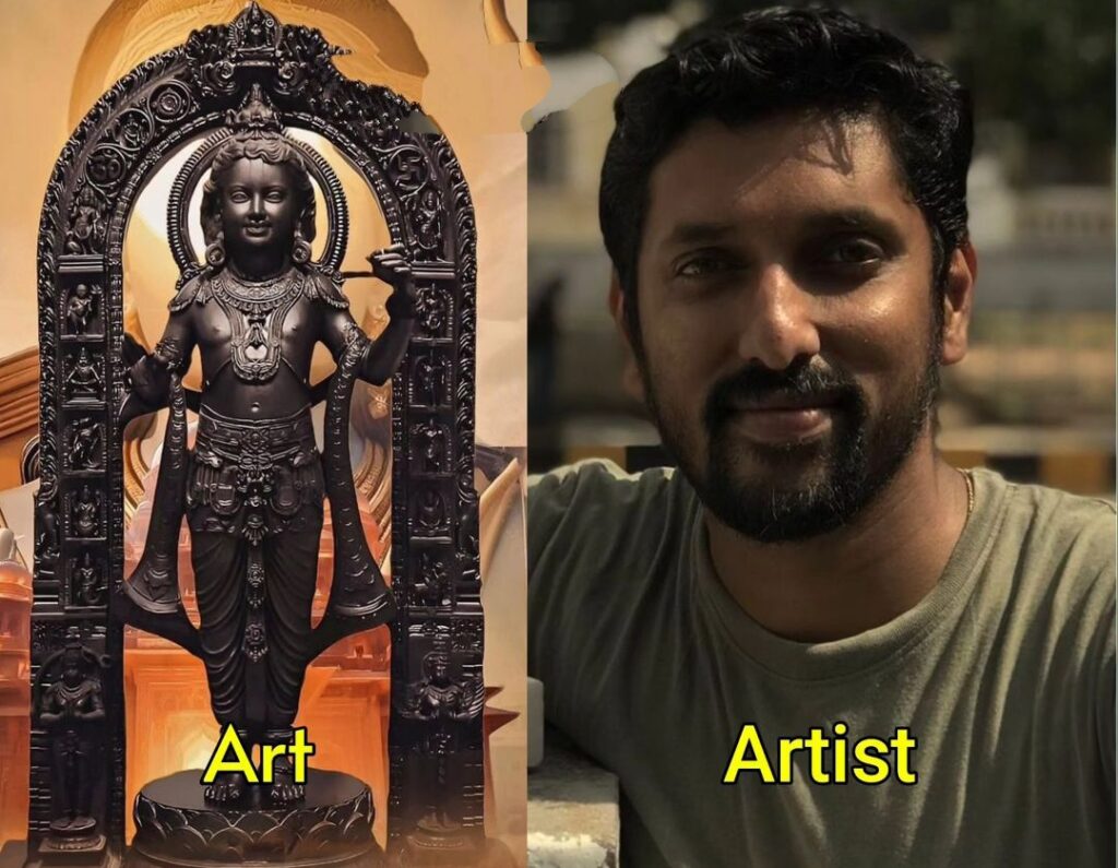 Arun Yogiraj with Lord Rama Idol